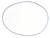 Blue Rim SMALL OVAL Porcelain Platter (per each - single plate)