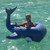 Moby Dick Navy Blue Luxe Ride On Inflatable Whale Float (6+)