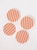Ultra Violet and Orange Striped Coasters (Set of Four)