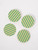 Verde Green and Lime Striped Coasters (Set of Four)