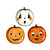Vintage Halloween Pumpkin Die Cut 9" Plates (3 Style assorted)