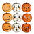 Vintage Halloween Pumpkin Die Cut 9" Plates (3 Style assorted)
