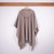 100% Pure Wool Poncho in Light Brown