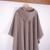100% Pure Wool Poncho in Light Brown