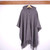 100% Pure Wool Poncho in Grey