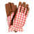 Burgon & Ball Collector Gloves in RED CHECK (one size)