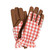 Burgon & Ball Collector Gloves in RED CHECK (one size)