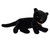 Sleeping Kitten Plush Medium Black