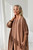 Malle Raw Edge European Linen Dress in CLAY