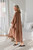 Malle Raw Edge European Linen Dress in CLAY