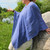 Organic Linen Summer Weight Poncho in Black