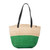 Majani Shopper in Dipped Green and Brown Black Leather Straps