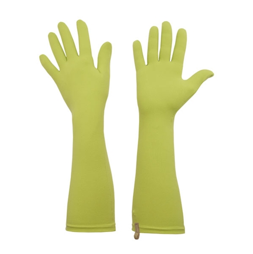 Foxgloves Long Length Gardening Gloves in Elle Size MEDIUM in SPRING GREEN  - THE BEACH PLUM COMPANY