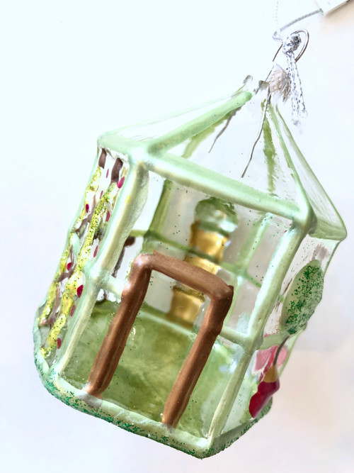 Glass Greenhouse Ornament 2 THE BEACH PLUM COMPANY