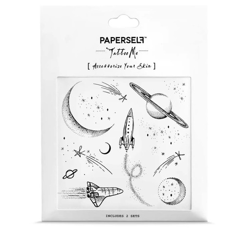 Rockets and space tattoos A5 I Kids Fake Tattoos - Like ink