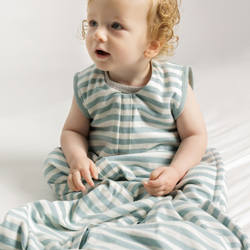 3 Seasons Front Zip Merino/Organic Cotton Sleeping Bag - Tide