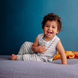 3-Seasons Merino/Organic Cotton Sleeping Suit - Pebble