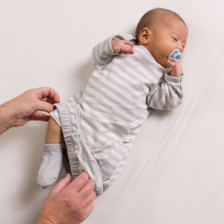 Merino/Organic Cotton Gown - Prem - Pebble