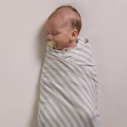 Merino/Organic Cotton Swaddle/Blanket - Pebble