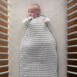 Duvet Side Zip Merino/Organic Cotton Sleeping Bag - Pebble