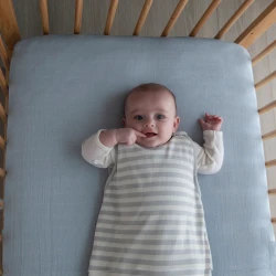 Duvet Side Zip Merino/Organic Cotton Sleeping Bag - Pebble
