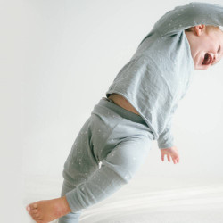 Merino/Organic Cotton Winter Pyjamas - Tide Stars