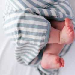 Merino/Organic Cotton Swaddle/Blanket - Tide