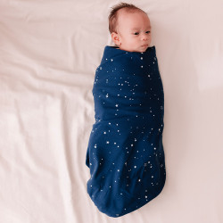 Merino/Organic Cotton Swaddle/Blanket - Tekapo Stars