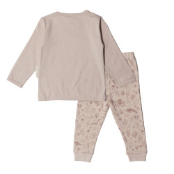 Merino/Organic Cotton Winter Pyjamas - Dune Seascape