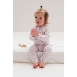 Merino/Organic Cotton PJ Suit - Mauve Manuka