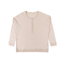 Relax! Merino/Organic Cotton Henley Top - Dune