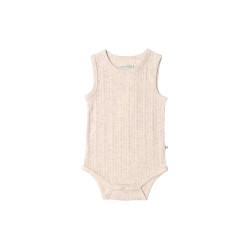 Organic Cotton/Merino Singletsuit - Natural Marl