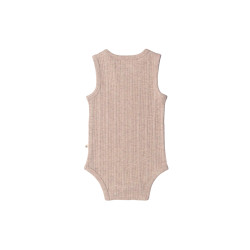 Organic Cotton/Merino Singletsuit - Dune Marl
