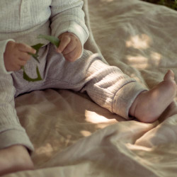 Organic Cotton/Merino Relaxed Pants - Dune Marl