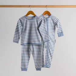 Merino/Organic Cotton Winter Pyjamas - Glacier
