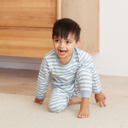 Merino/Organic Cotton Winter Pyjamas - Glacier