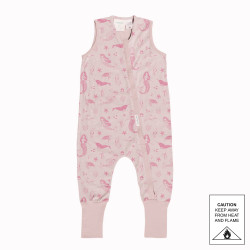 3-Seasons Merino/Organic Cotton Sleeping Suit - Shell Mermaids