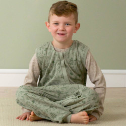 3-Seasons Merino/Organic Cotton Sleeping Suit - Flax Zealandia
