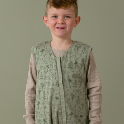 3-Seasons Merino/Organic Cotton Sleeping Suit - Flax Zealandia