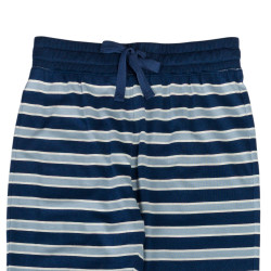 Merino/Organic Cotton Relaxed Winter Pyjamas - Midnight/Glacier