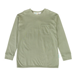 Merino/Organic Cotton Relaxed Winter Pyjamas - Flax/Dune