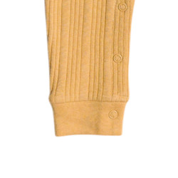 Organic Cotton/Merino Long Sleeve Henley Suit - Buttercup Marl