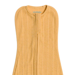 Organic Cotton/Merino Fitted Zip Swaddle - Buttercup Marl