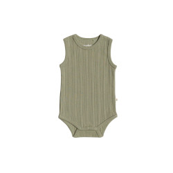 Organic Cotton/Merino Singletsuit - Flax Marl