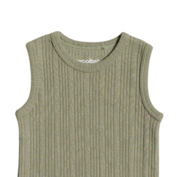 Organic Cotton/Merino Singletsuit - Flax Marl