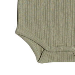 Organic Cotton/Merino Singletsuit - Flax Marl