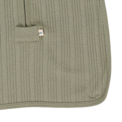 Organic Cotton/Merino Fitted Zip Swaddle - Flax Marl