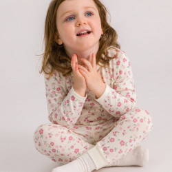 Merino/Organic Cotton Winter Pyjamas - Vintage Bloom