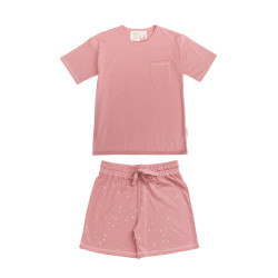 Merino/Organic Cotton Relaxed Summer Pyjamas - Dusk Stars