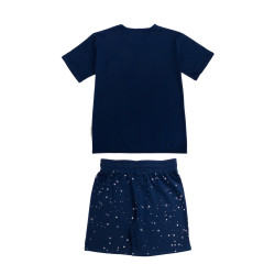 Merino/Organic Cotton Relaxed Summer Pyjamas - Tekapo Stars